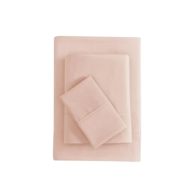 Super Soft Brushed Microfiber Bed Sheet Set, Pink Blush, Twin-XL, 3 Piece