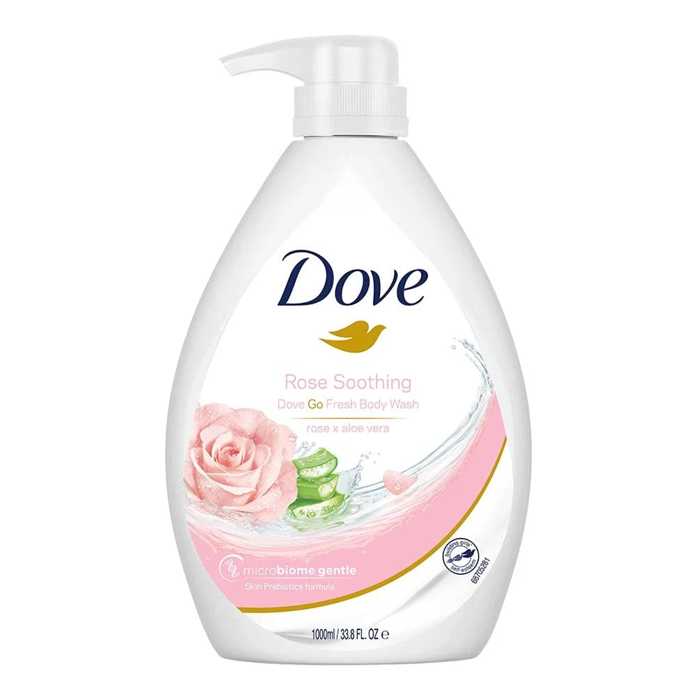 Dove Showergel Rose & Aloe Vera, 33.8 oz
