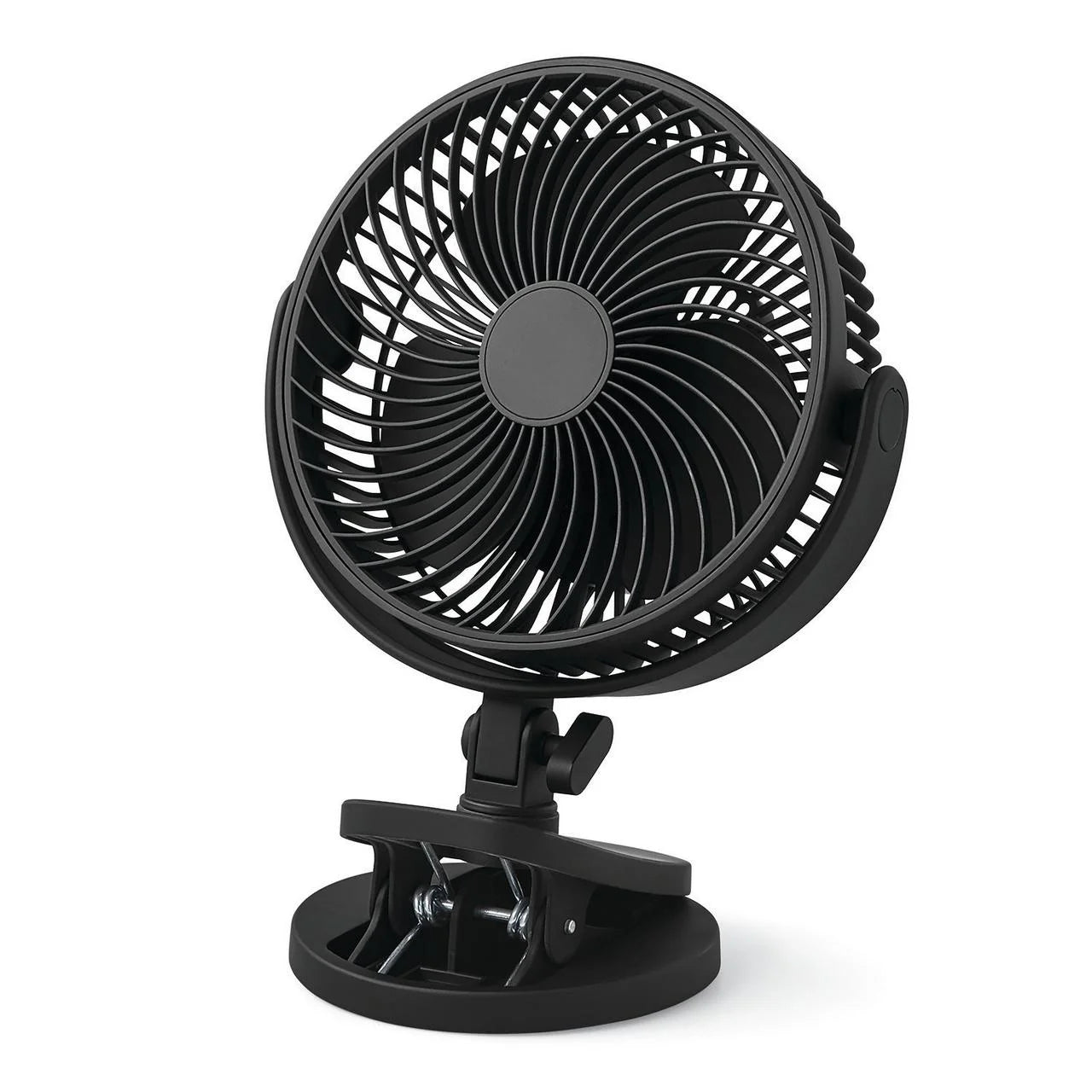 6-inch Clip-on AC Electric Personal Fan with 2 Speeds (Black)