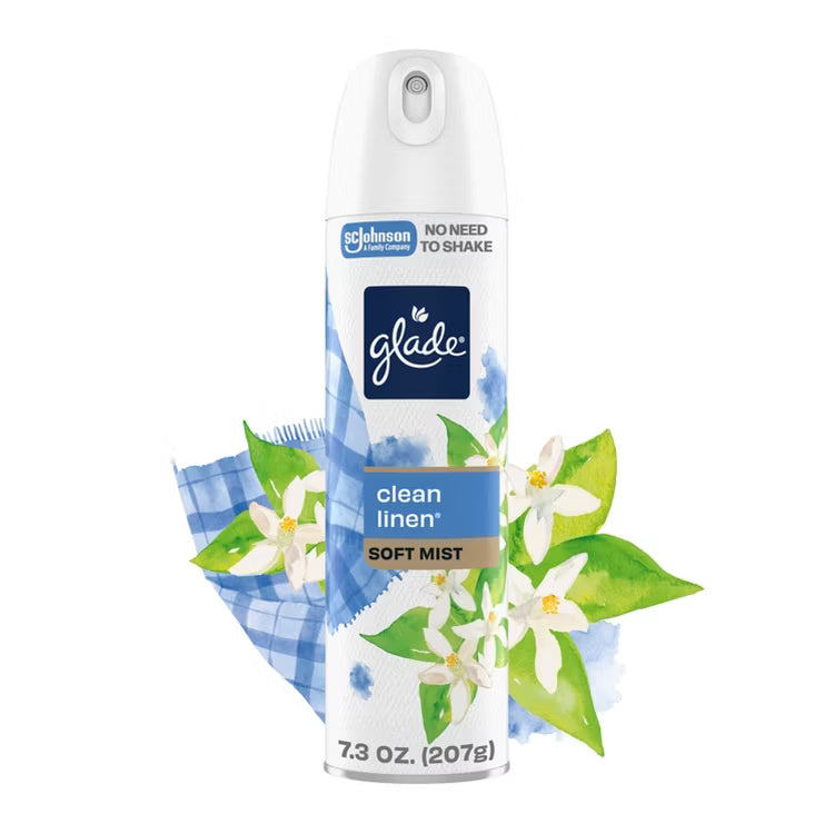 Glade Air Freshener Spray, Clean Linen, 7.3 oz