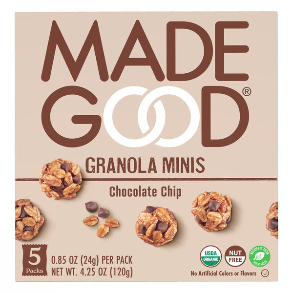 MadeGood Chocolate Chip Granola Minis, 5 ct