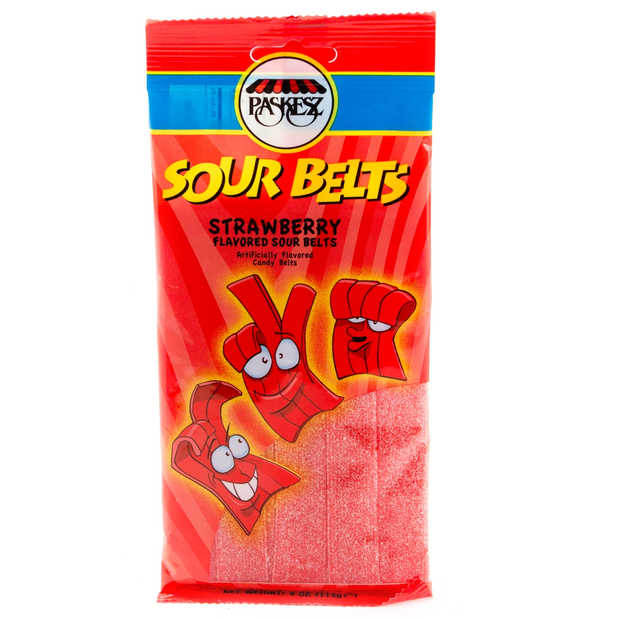 Sour Belts Strawberry, 4 oz