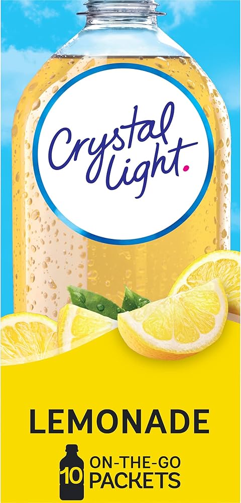 Crystal Light Lemonade Drink Mix Sugar Free Singles On-the-Go-Packets, 10 ct