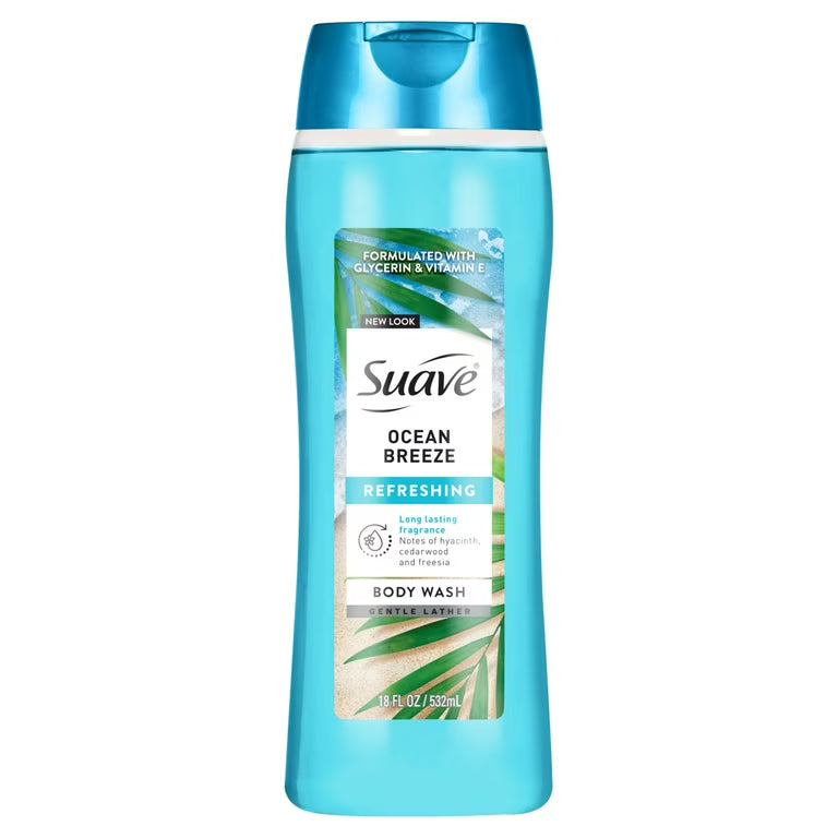 Suave Ocean Breeze Moisturizing Body Wash, 18 oz