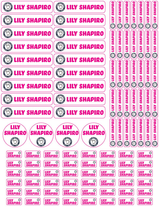 100 Custom Name Labels