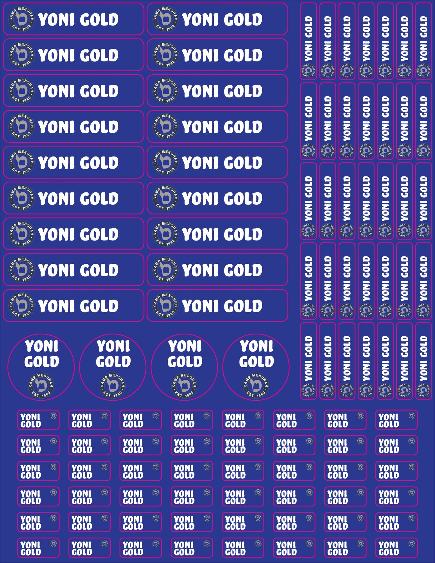 200 Custom Name Labels