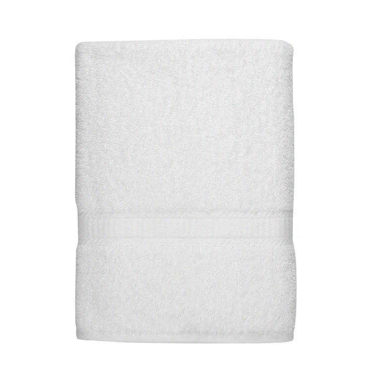 Basic Towel, Soft 100% Cotton and Highly Absorbent, White