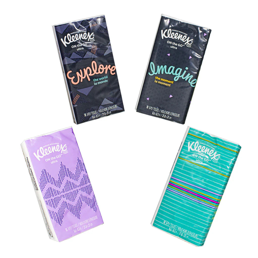 Kleenex Pocket Pack Tissues, 4 Pack