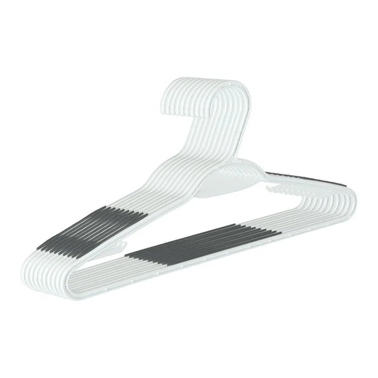 Non-Slip Plastic Shirt Hanger, 10 Pack, White