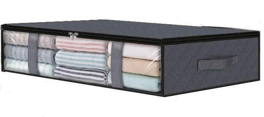 Under Bed Storage Bags, Closet Storage Bins with Clear Lids, 40L
