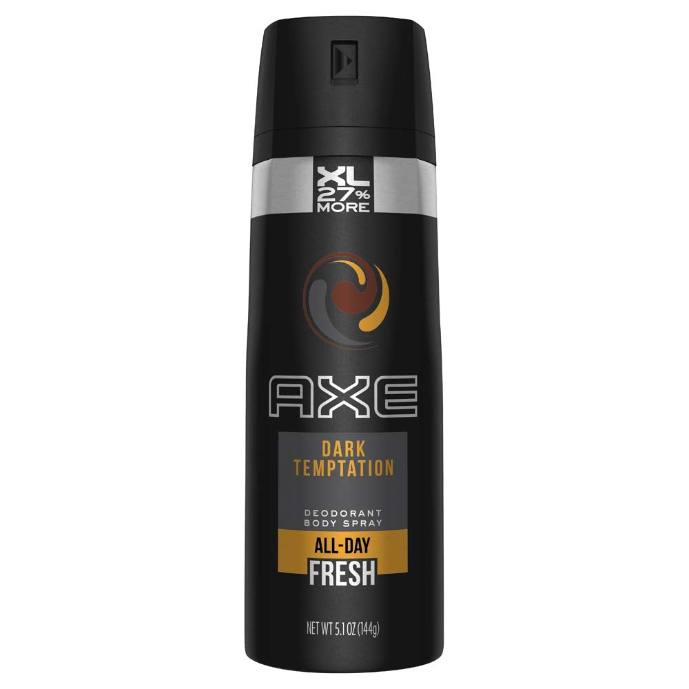 Axe Dark Temptation Body Spray Deodorant, 5.07 oz