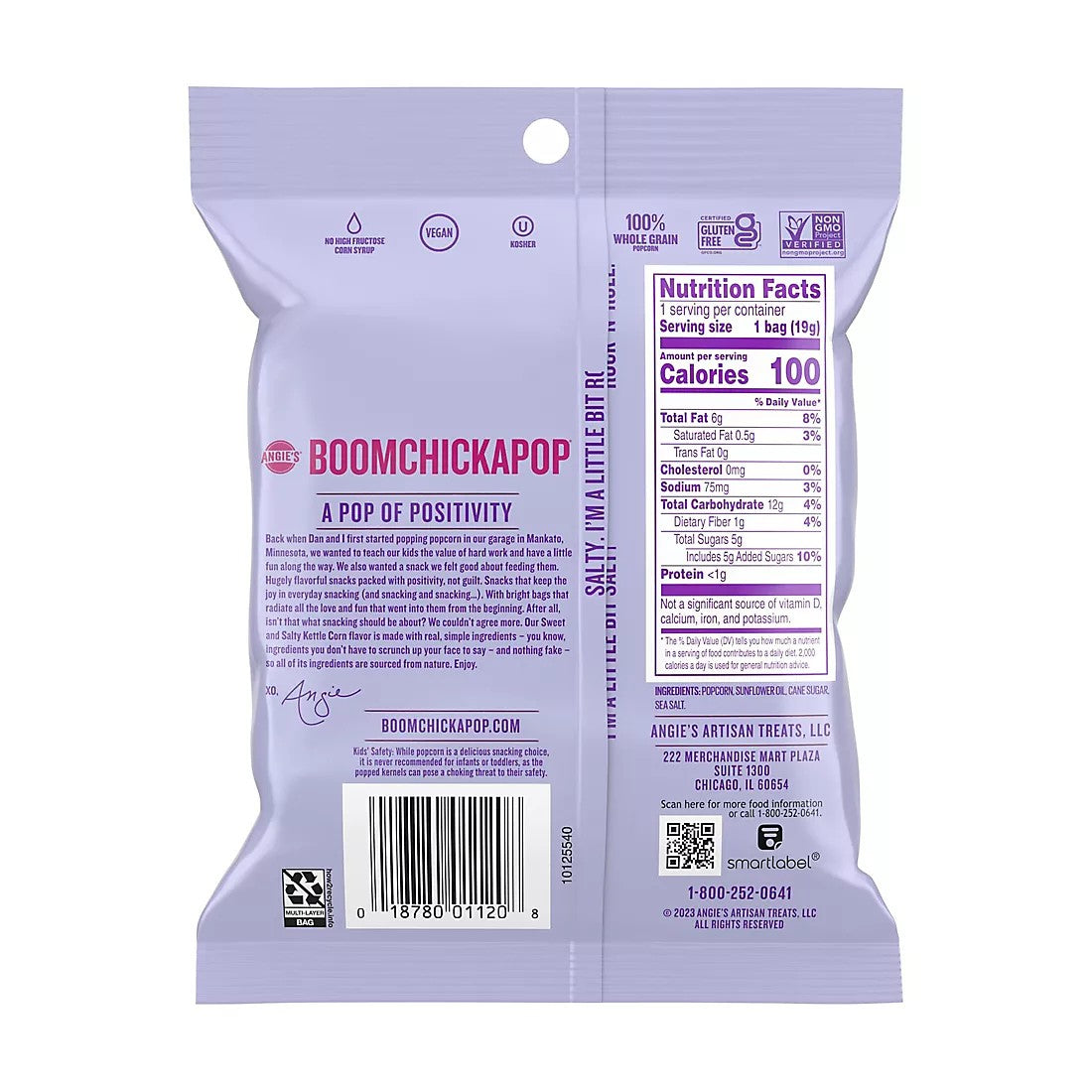 BOOMCHICKAPOP Sweet & Salty Kettle Corn Popcorn, 0.67 oz