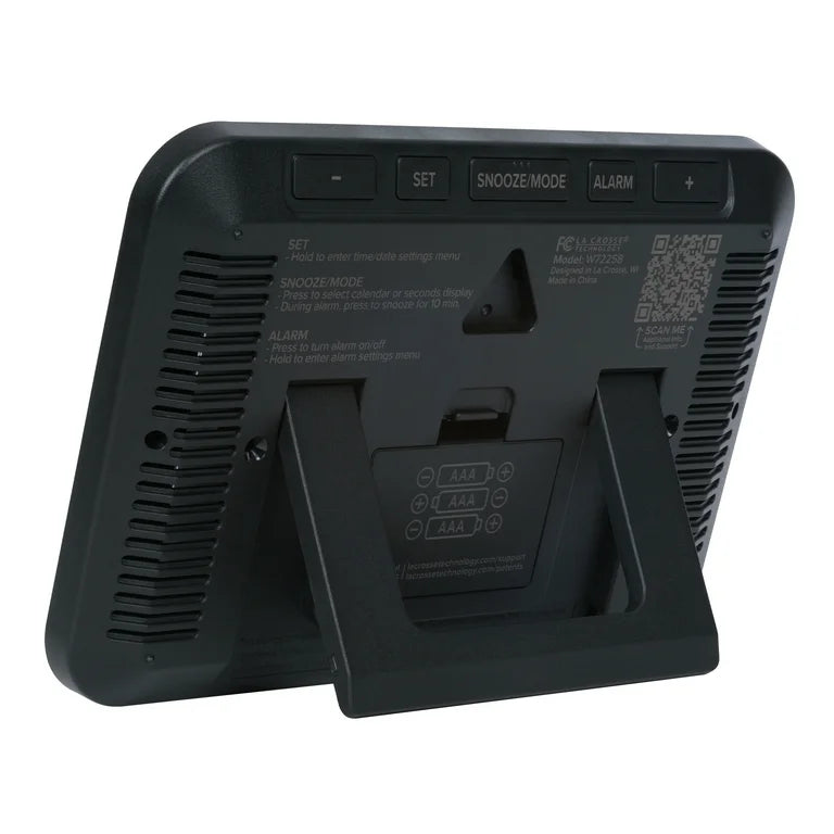 Digital Table and Wall Clock with 12-Hour Display and Alarm