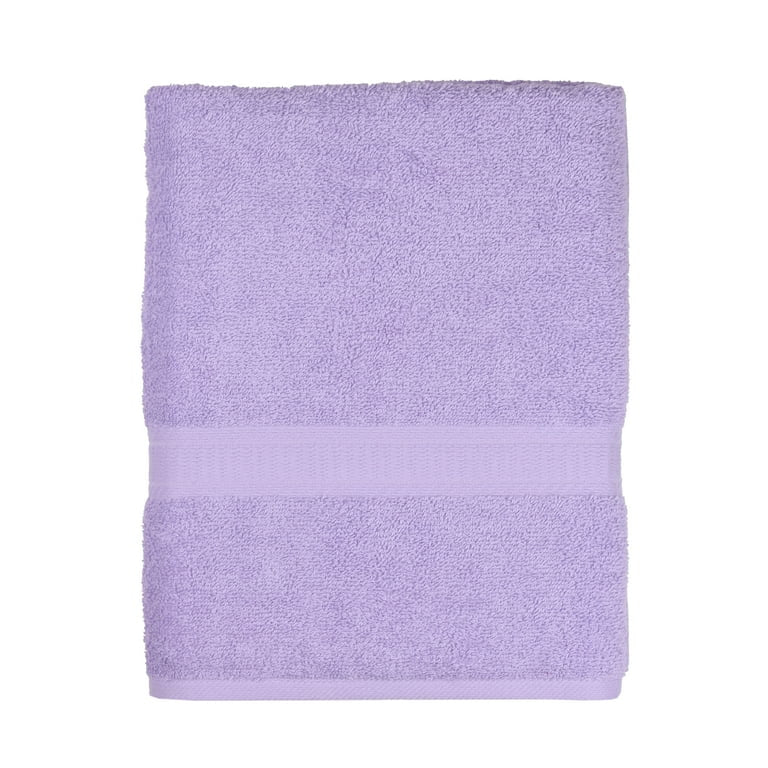 Basic Towel, Soft 100% Cotton and Highly Absorbent, Purple