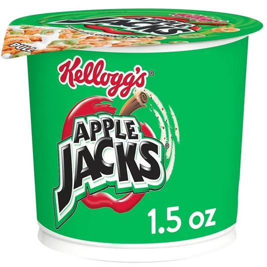 Apple Jacks Breakfast Cereal Cup, Single Serve Cereal, 1.5 oz