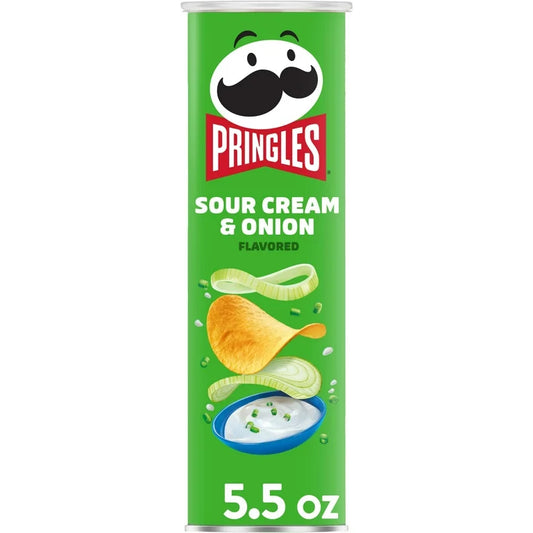 Pringles Sour Cream and Onion Potato Crisps Chips, 5.5 oz