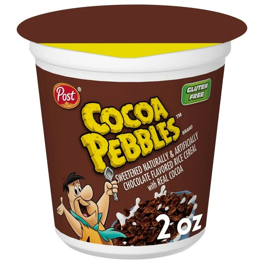 Cocoa Pebbles Breakfast Cereal Cup, Single Serve Cereal, 2 oz