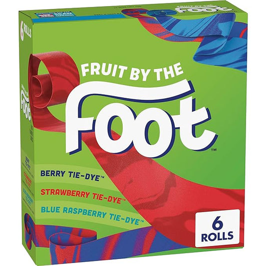 Fruit by the Foot Fruit Flavored Snacks, Variety Pack, 6 ct