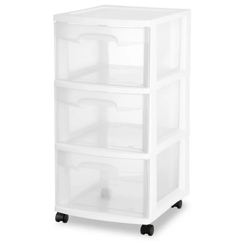 3 Drawer Plastic Storage Cart