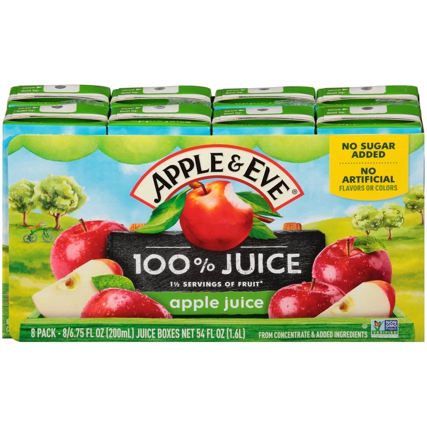 Apple & Eve 100% Apple Juice, 6.75 fl oz, 8 Pack