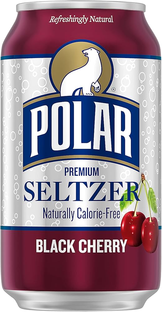 Polar Black Cherry Sparkling Seltzer Water, 12 fl oz Can
