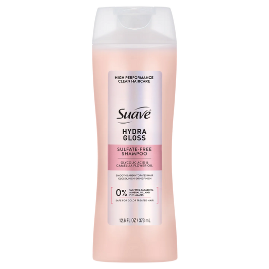 Suave Hydra Gloss Sulfate Free Shampoo, 12.6 oz