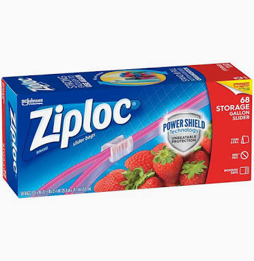 Ziploc Slider Storage Bags, Gallon (15 count)
